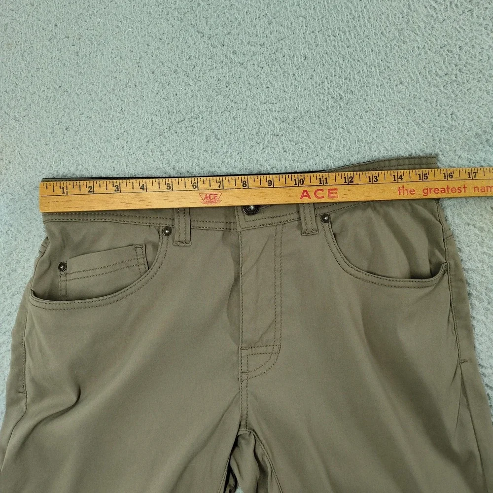 PrAna Pants Mens 30x34 Brown Breathe Stretch 5 Pocket Casual Travel Outdoor